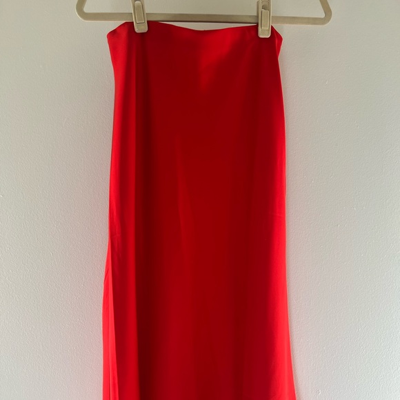 J.Crew Gwen Holiday Red Slip Midi Skirt (Size small) - Picture 1 of 3